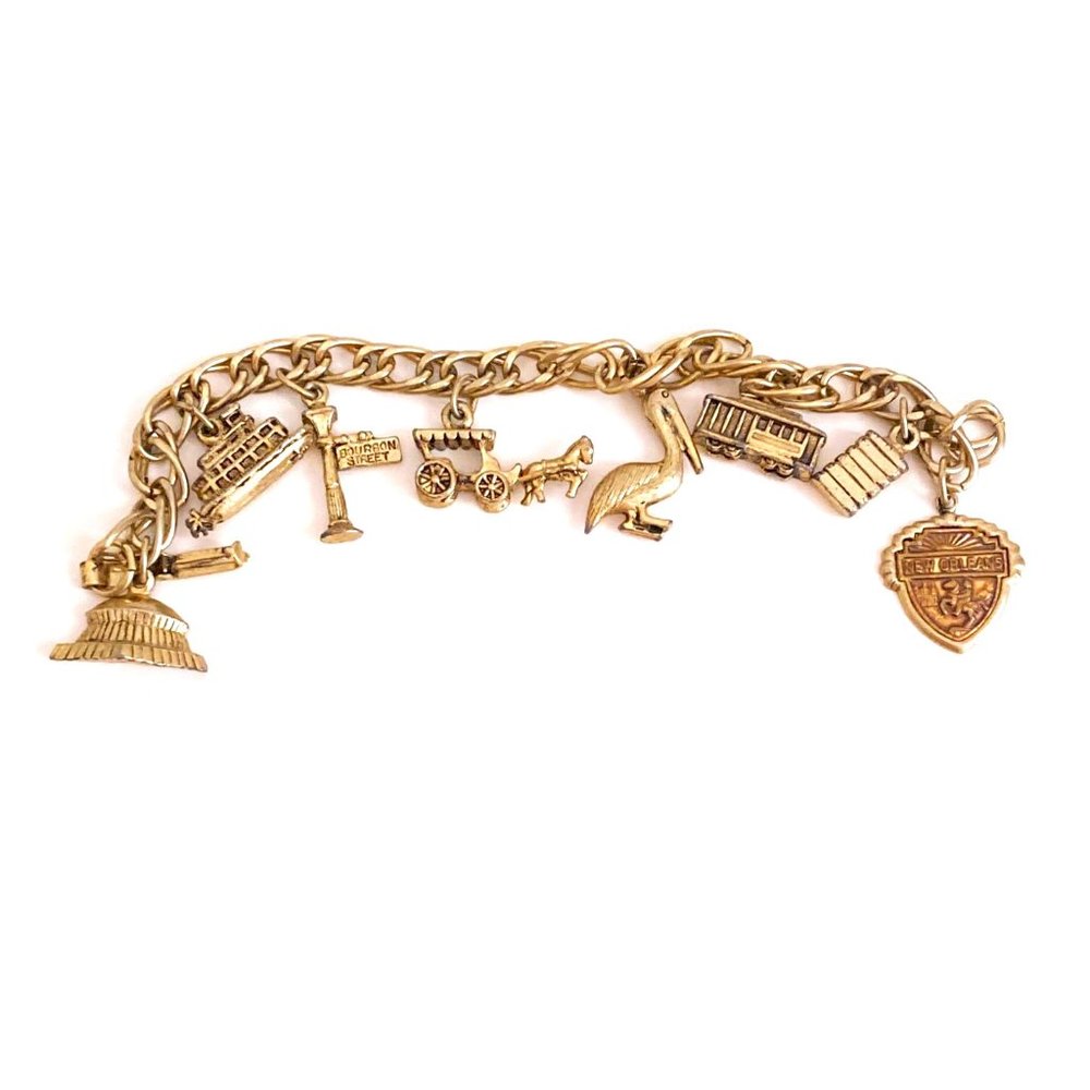 Fun vintage New Orleans charm bracelet